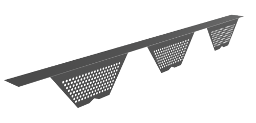 Grzebień kalenicowy/okapowy do blach trapezowych T18-T35 Pruszyński