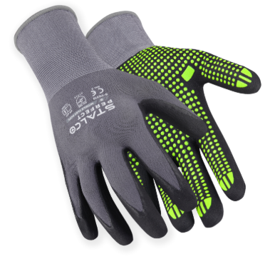 Rękawice nylonowe NITRILE FLEX DOTS STALCO