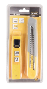 Zestaw nóż na ostrza łamane 18mm+ostrza 18mm Home Tools MN-63-019P