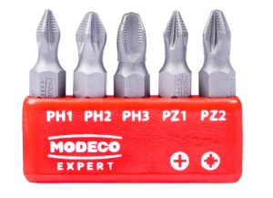 Zestaw bitów 25mm PH1 PH2 PH3 PZ1 PZ2 (5 elementów)