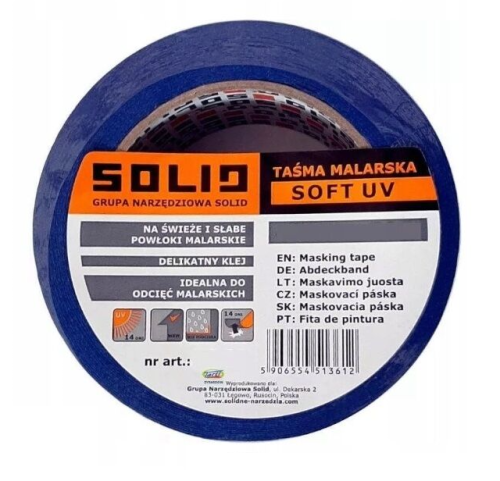 Taśma malarska Soft UV Solid