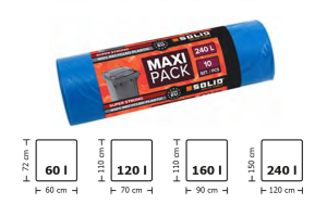 Worki na śmieci Maxi  Pack LDPE Solid