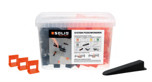 System do poziomowania  płytek Solid (100szt. klipsów + 50szt. klinów 1mm) (6357)