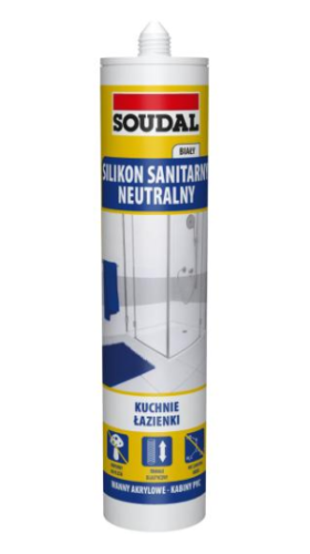 Silikon neutralny sanitarnySoudal 280ml  biały