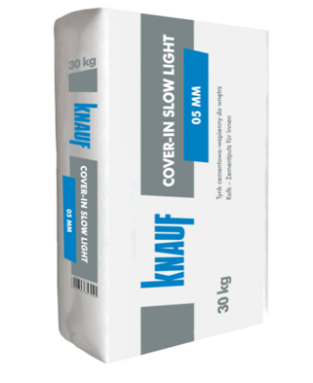Tynk cementowo wapienny do wnętrz Knauf Cover-in Slow Light 30kg