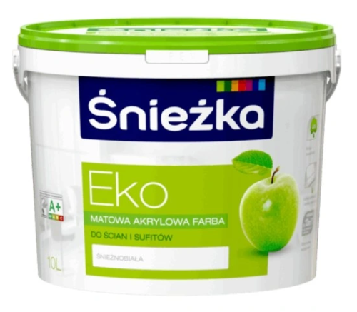 Farba akrylowa  Śnieżka EKO biała 10L