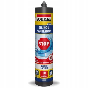 Silikon sanitarny Soudal Stop biały 280ml