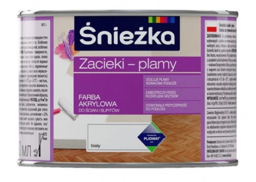 Farba akrylowa na zacieki i plamy Śnieżka 0,4l