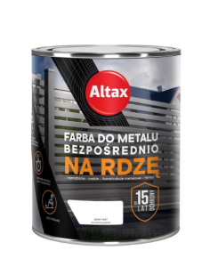 Farba do metalu bezpośrednio na rdzę Altax biały mat 750ml