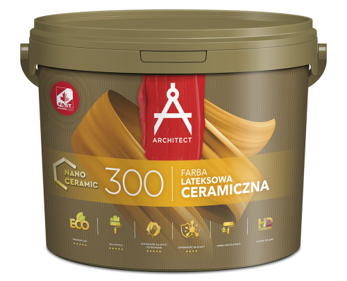 Farba lateksowo-ceramiczna plamoodporna Fast Architect 300 mat 10L