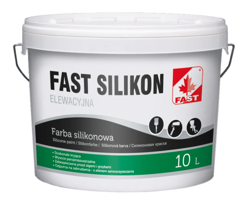 Farba silikonowa do malowania elewacji Fast Silikon 10L