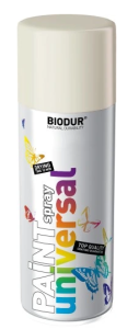 Farba szybkoschnąca alikdowa w sprayu Biodur RAL 9010 biały mat 400ml