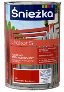 Farba podkład antykorozyjny Śnieżka Urekor S czerwony 0,8L