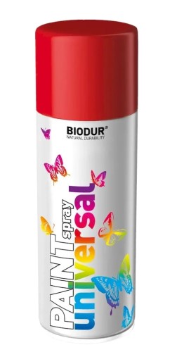Emalia spray Biodur uniwersalna RAL 3011 czerwony ognisty połysk 400 ml.webp