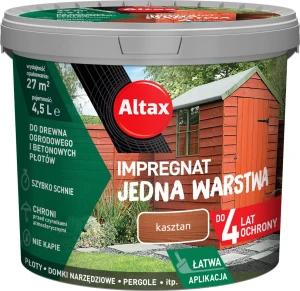 Impregnat do drewna ogrodowego Altax Kasztan 4,5L