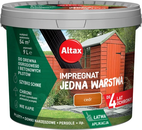 Impregnat do drewna ogrodowego Altax Cedr 9L.webp