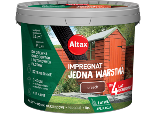 Impregnat do drewna ogrodowego Altax Orzech 9L.webp