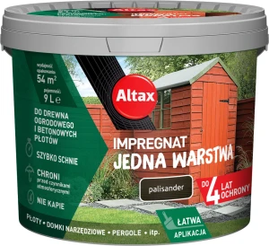 Impregnat do drewna ogrodowego Altax Palisander 9L