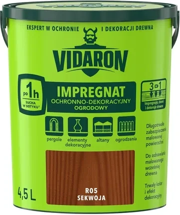 Impregnat ochronno-dekoracyjny ogrodowy powłokotwórczy Vidaron R05 sekwoja 4,5L.webp