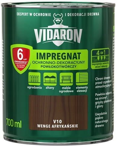 Impregnat ochronno-dekoracyjny powłokotwórczy Vidaron V10 wenge afrykańskie 700ml.webp