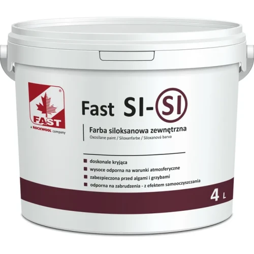 Farba siloksanowa zewnętrzna do elewacji Fast SI-SI 4L.webp