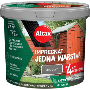 Impregnat do drewna ogrodowego Altax Antracyt 5L