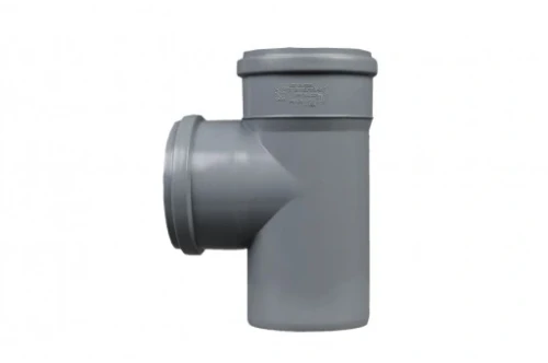 Trójnik kanalizacyjny PP 110 110 90° szary.webp