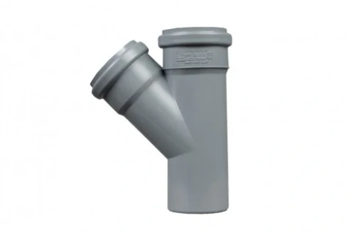 Trójnik kanalizacyjny PP 75 75 45° szary.webp