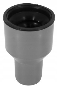 Traper kanalizacyjny wewnętrzny z uszczelką PVC/żeliwo 72/50 szary