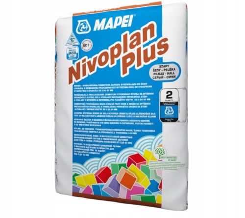 Cementowa  zaprawa wyrównująca Mapei Nivoplan Plus 25kg szara