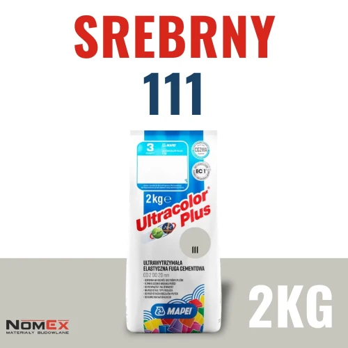 Fuga cementowa Mapei Ultracolor Plus 111 srebrny 2kg
