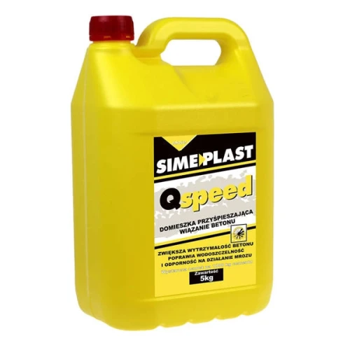 Domieszka przyśpieszająca wiązanie betonu Qspeed Simeplast 5l .webp