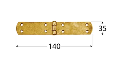 Zawias francuski ZF Domax 140x35x2,5mm (8072)