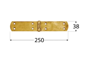 Zawias francuski ZF Domax 250x38x2,5mm cynk galw. (8076)