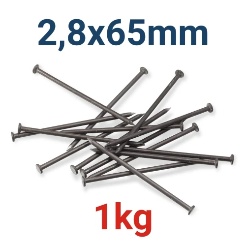 Gwoździe budowlane gładkie Marcopol 2,8x65mm 1kg