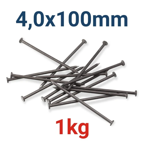 Gwoździe budowlane gładkie Marcopol 4,0x100mm 1kg