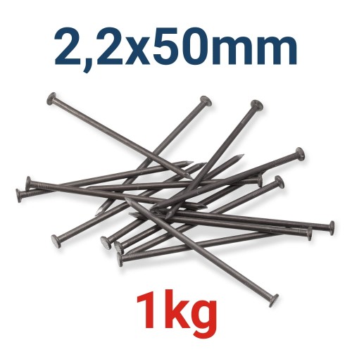 Gwoździe budowlane gładkie Marcopol 2,2x50mm 1kg