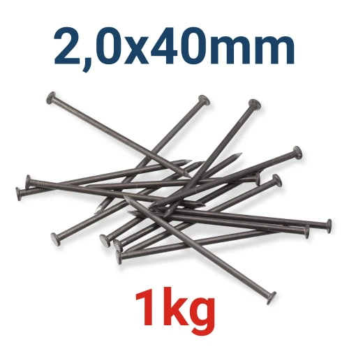 Gwoździe budowlane gładkie Marcopol 2,0x40mm 1kg