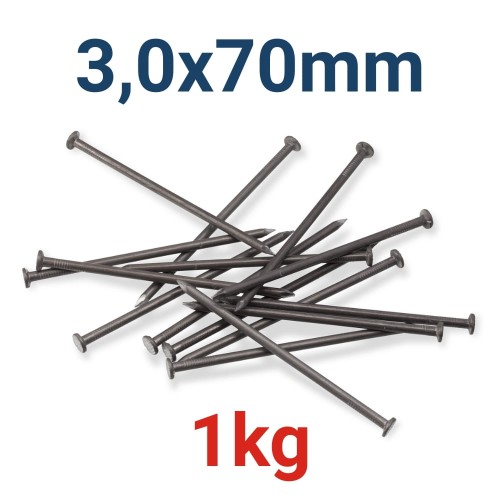 Gwoździe budowlane gładkie Marcopol 3,0x70mm 1kg
