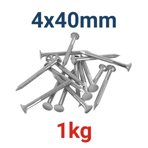 Gwoździe ciesielskie  ocynk 4x40mm 1kg
