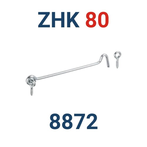 Haczyk zamykający wkręcany Domax ZHK 80 cynk galw. (8872)