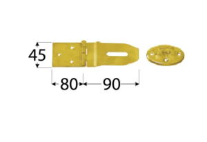 Zawias z zamknięciem prosty Domax ZZP 80 90x80x45x1,5mm (8723)