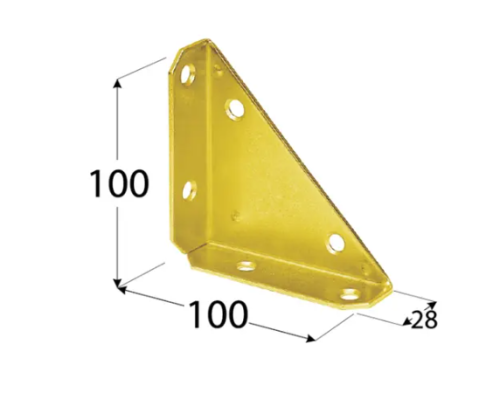 Narożnik skrzyniowy NS 100x100x28x2,3mm cynk galw. (8835)
