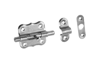 Zasuwka z ryglem okrągłym Domax WRO 70x50mm cynk srebrny (85624)