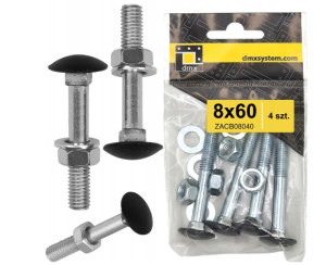 Śruba zamkowa  ZACB 8x60 (4szt./op.) Domax