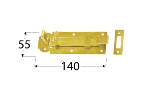 Zasuwka Domax WZW 140x55x5mm cynk galw. (8543)
