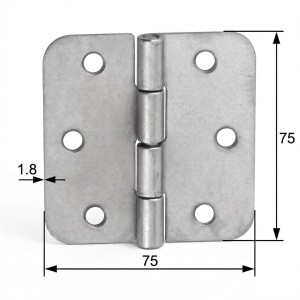 Zawias budowlany Domax Z 75/75 75x75x1,8mm cynk srebrny (80204)