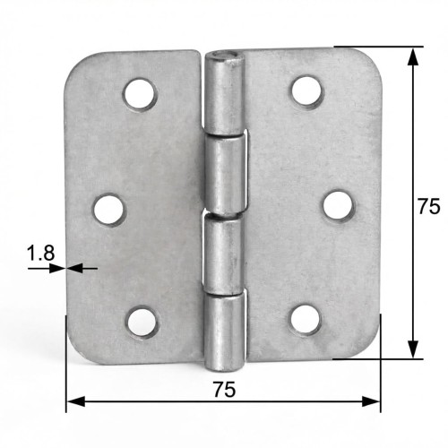 Zawias budowlany Domax Z 75/75 75x75x1,8mm cynk srebrny (80204)
