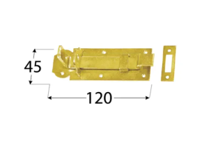 Zasuwka Domax WZW 120x45x5mm cynk galw. (8544)