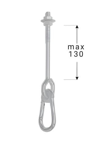 Mocowanie huśtawki typu A Domax MHA 130mm cynk galw. (8851)